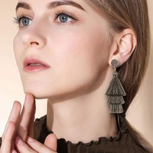 Tassel Earrings Dangle Drop Studs